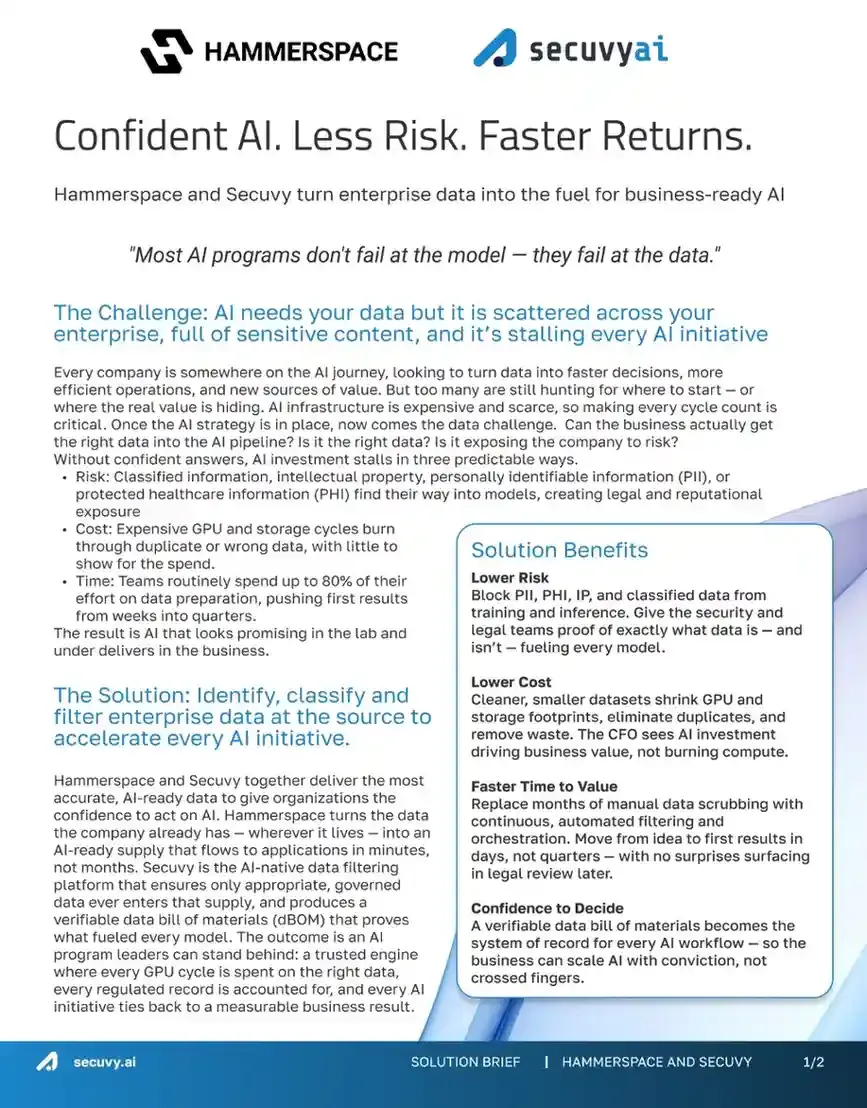 Confident AI. Less Risk. Faster Returns. first page preview